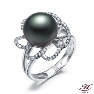 【禾美珠寶】天然南洋黑珍珠戒指FF103(18K金)