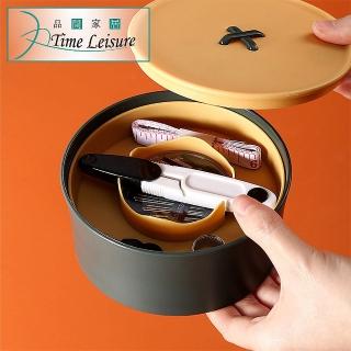 【Time Leisure 品閒】日系創意鈕扣縫紉針線盒套組 黃綠款