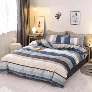 【Annette】舒柔棉 薄床包薄被套四件組《休閒生活》(加大)