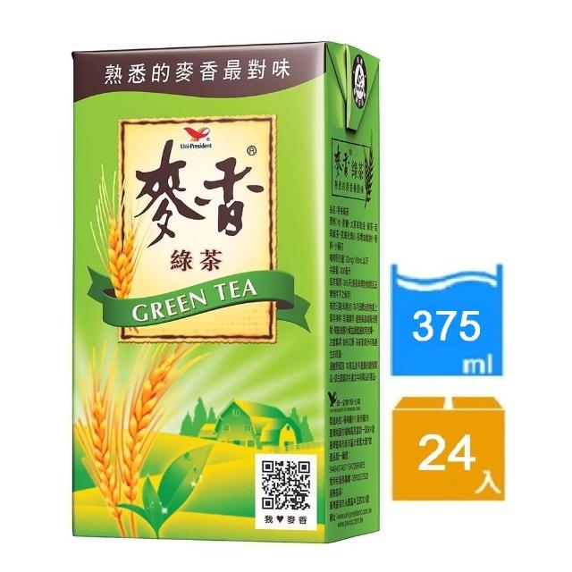 【統一】麥香綠茶375mlx24入/箱(熟悉的麥香最對味)