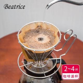 【Beatrice碧翠絲】不鏽鋼咖啡濾杯 2~4杯用