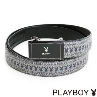 【PLAYBOY】新款自動皮帶系列(藍色)