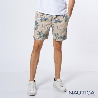 【NAUTICA】流行百搭渡假風印花短褲(卡其)