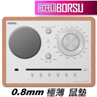 【BORSU】極薄鼠墊_FUNNY_木框音響(台灣製 滑鼠墊 耐用 個性 懷舊)