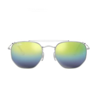 【RayBan 雷朋】雙樑古典款銀色框藍色水銀漸變鏡片(3648-003I2)