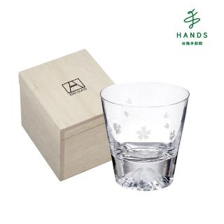 【TOKYU HANDS 台隆手創館】日本田島硝子 櫻花富士山酒杯/櫻花杯/威士忌杯(270ml)