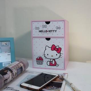 【ONE 生活】正版KITTY直式兩抽置物盒(兩抽屜收納盒)
