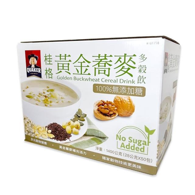 【QUAKER 桂格】桂格 無糖黃金蕎麥多穀飲 28公克 X 50入/組