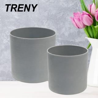 北歐圓筒2+4號花盆組 水泥色