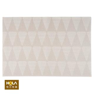 【HOLA】PVC編織餐墊30x45cm 幾何米白