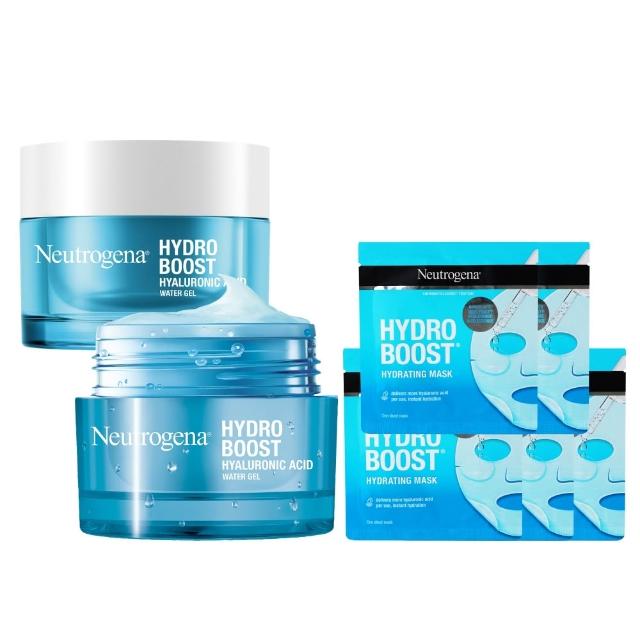 【Neutrogena 露得清】水活保濕凝露/凝霜/晚霜4入組+送凝露15gx4(柯佳嬿代言)