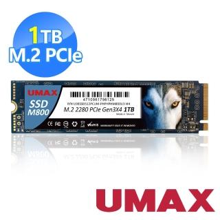 【UMAX】M800 M.2 2280 PCIe 1TB SSD 固態硬碟