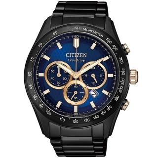 【CITIZEN 星辰】亞洲限定 光動能紳士三眼計時手錶-43mm(CA4458-88L)
