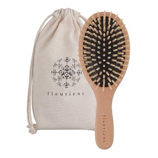 【Fleurient芙樂莉】原木氣墊頭皮按摩梳 台灣製-附收納袋