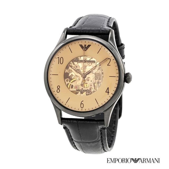 【EMPORIO ARMANI】貝達系列鏤空時尚精品機械腕錶(AR1923)