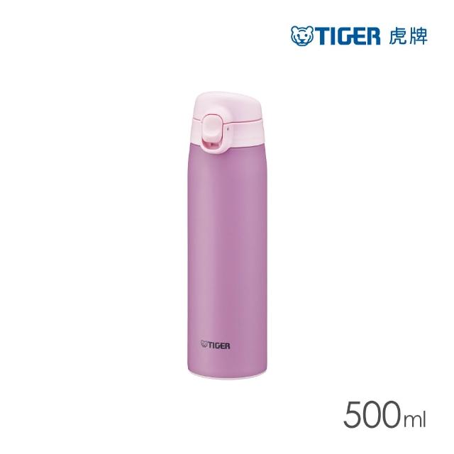 【TIGER 虎牌】買1送1 彈蓋雙層不鏽鋼保溫瓶 500ml(MCT-T050 真空保溫杯/保冰隨行杯)