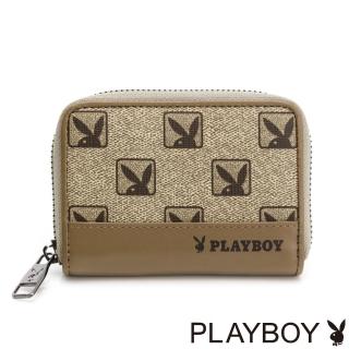 【PLAYBOY】零錢包  復刻摩登Hotshot系列(咖啡色)