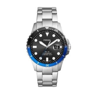 【FOSSIL】雙色錶框水鬼不鏽鋼男錶-42MM(FS5671)