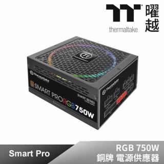 【Thermaltake 曜越】Smart Pro RGB 750W 銅牌 全模組 電源供應器(PS-SPR-0750FPCBTW-R)