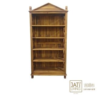 【吉迪市柚木家具】柚木塔狀鏤空五層書櫃 面寬103cm UNCD-03A(收納架 展示架 書架 層架 歐洲風)