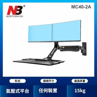 【NB】人體工學氣壓式壁掛螢幕工作台 （雙螢幕）（顏色隨機出貨）(MC55-2A)