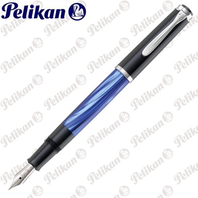 【Pelikan】百利金 M205 藍大理石紋鋼筆(送原廠4001大瓶裝墨水)