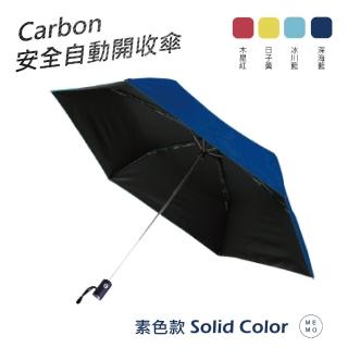【MECOVER】安全不回彈自動開收傘-素色(防曬黑膠/最輕安全傘)