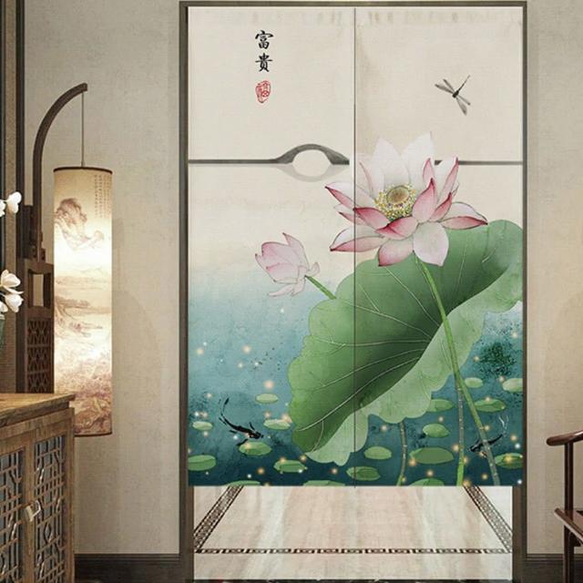 【嵐楓居家】追玉 開運 接運 好運 三好長門簾85*150cm(日式門簾/門簾/風水簾/長門簾/風水門簾)
