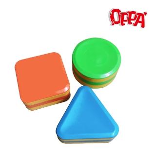【OPPA 奧福樂器】幾何圖形 塑膠 沙鈴 方形 圓形 三角形(幼兒教育 小樂器)