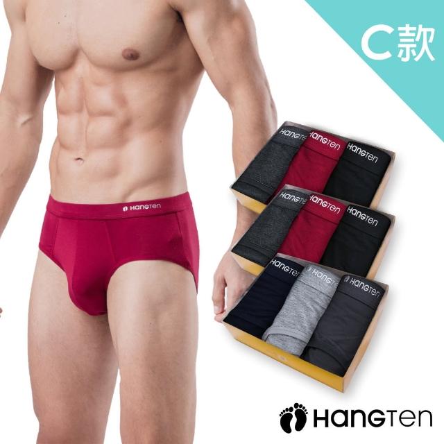【Hang Ten】9件組momo獨家美式經典彈力男內褲_6款(平口褲/三角褲)