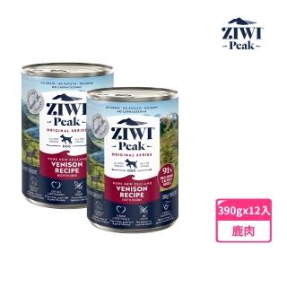 【ZiwiPeak 巔峰】鮮肉狗主食罐-鹿肉 390g 12件組(狗罐 罐頭 肉泥 關節 葡萄糖胺 軟骨素)