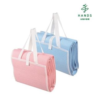 【TOKYU HANDS 台隆手創館】好提收納野餐墊180*200cm(粉/藍)
