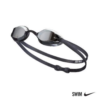 【NIKE 耐吉】SWIM 兒童 專業型泳鏡 抗UV 超廣角 Legacy Mirror 銀 NESSA180-040