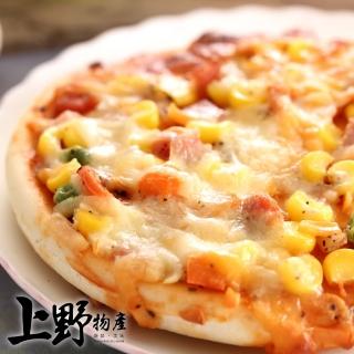 【上野物產】五吋牽絲燻雞圓披薩x2片(120g±10%/片)