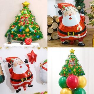 Merry Christmas聖誕節聖誕老人+聖誕樹鋁模氣球(聖誕節 聖誕節佈置 聖誕 氣球 佈置)