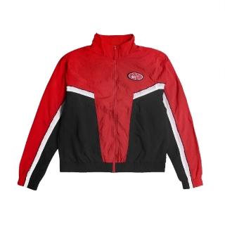 【NIKE 耐吉】外套 Basketball Jacket 運動 男款 大LOGO 籃球 撞色 尼龍 防風 紅 黑 白(AV9756-657)