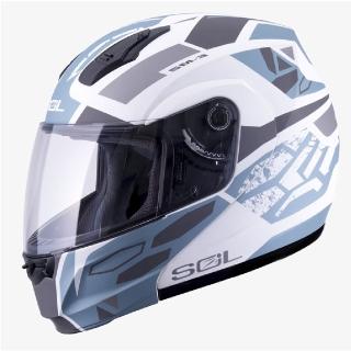 【SOL】SM-3 戰將 消光白/灰藍銀 可樂帽 全罩式 MD-04(可掀式安全帽│鏡片│內襯│輕量化)