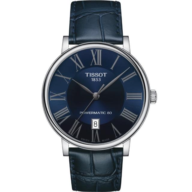 TISSOT 天梭【TISSOT 天梭】CARSON經典時尚80小時動力儲存機械男錶(T1224071604300)