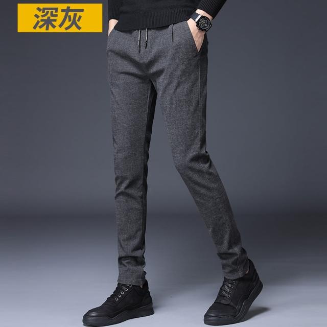 【NEW POWER】韓系中磅磨毛暖感休閒褲-3色可選(保暖褲/小腳褲/窄管褲)