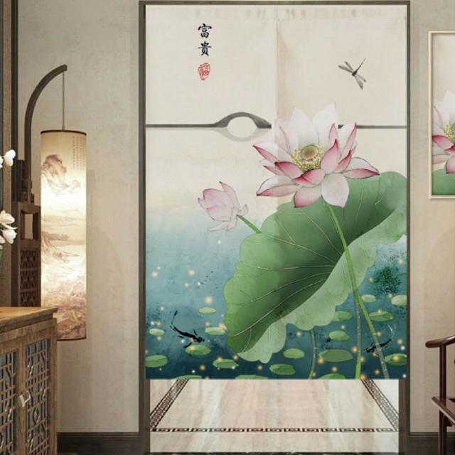 【嵐楓居家】富貴吉祥系列長門簾風水簾(85cm*180cm日式門簾/門簾/風水簾/長門簾/免打孔穿桿門簾/開運門簾)