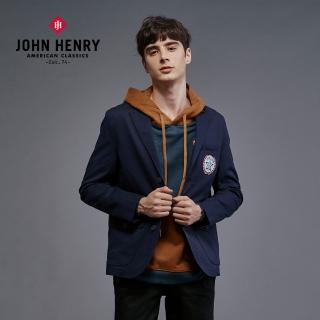 【JOHN HENRY】風格修身休閒西裝外套-藍