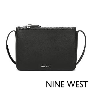 【NINE WEST】PROSPER雙層拉鍊小方包-黑色(503969)