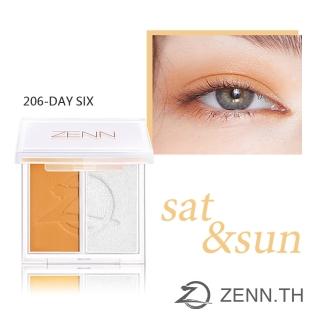 【ZENN.TH】My Daily雙色眼影206-Day Six 黃澄/珠光銀 4.6g(細緻 防水 不結塊)