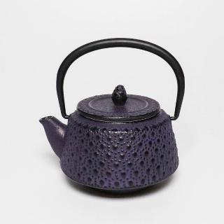 【福介商店】南部鐵器 日本鑄鐵茶壺 岩戶鑄工所 九重龜甲 彩壺0.3L-紫色(泡茶壺 沖泡壺 小茶壺 小鐵壺)
