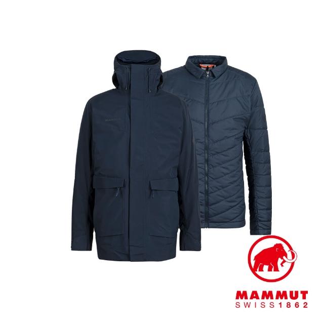 【Mammut 長毛象】Roseg 3 in 1 HS Hooded Parka Men GTX兩件式防水保暖外套 海洋藍 男款 #1010-28130