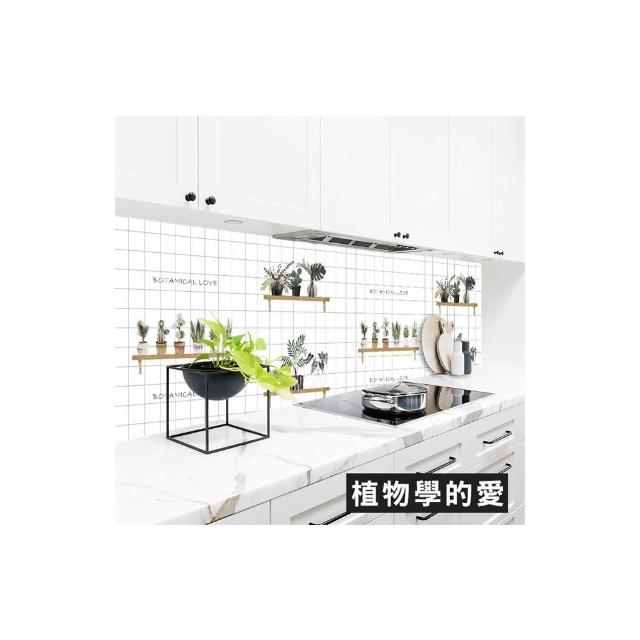 【fioJa 費歐家】60X300CM特大耐熱防油汙廚房壁貼（1入）(好清理 防油 防水 磁磚壁貼)