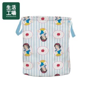 【生活工場】公主系列圓形_大款收納筒35*47-線條白雪