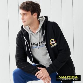 【NAUTICA】COMPETITION經典素色連帽長袖外套(黑色)