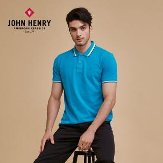 【JOHN HENRY】休閒運動風polo衫-藍