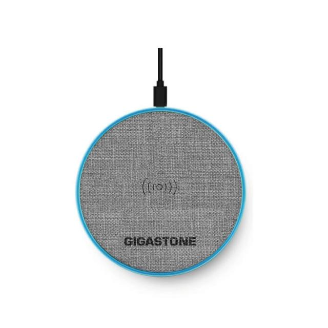 【Gigastone 立達國際】10W布質無線快充充電盤WP-5310(QI智能辨識/支援iPhone17手機/AirPods耳機)